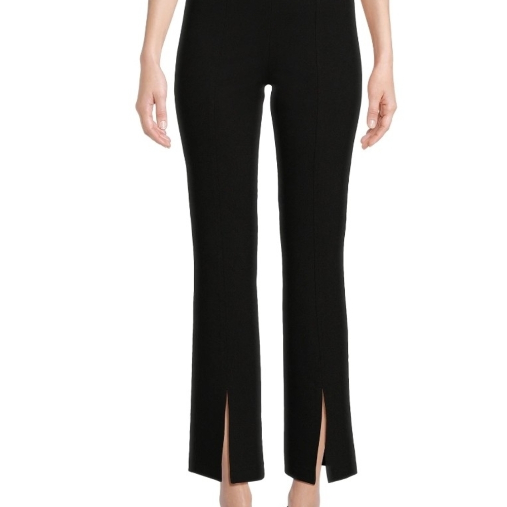Time and Tru Black Cropped Pants with Slits